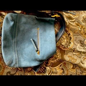 Coach blue suede bag